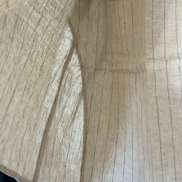 Max Studio Skirt Women's Size Large Tan Linen Cotton Mini Length Faux Wrap - Picture 9 of 10